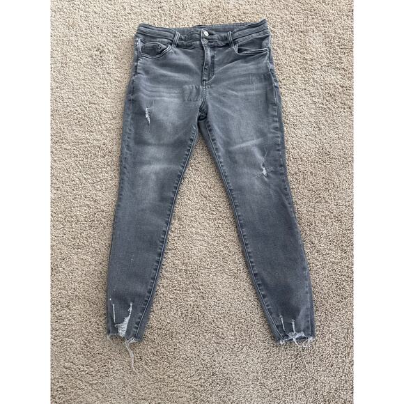 KUT Gray Distressed Skinny Jeans Women’s 14S - Picture 1 of 10